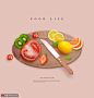 水果沙拉  营养膳食 烹饪食材 美食主题海报设计PSD tiw036a43514