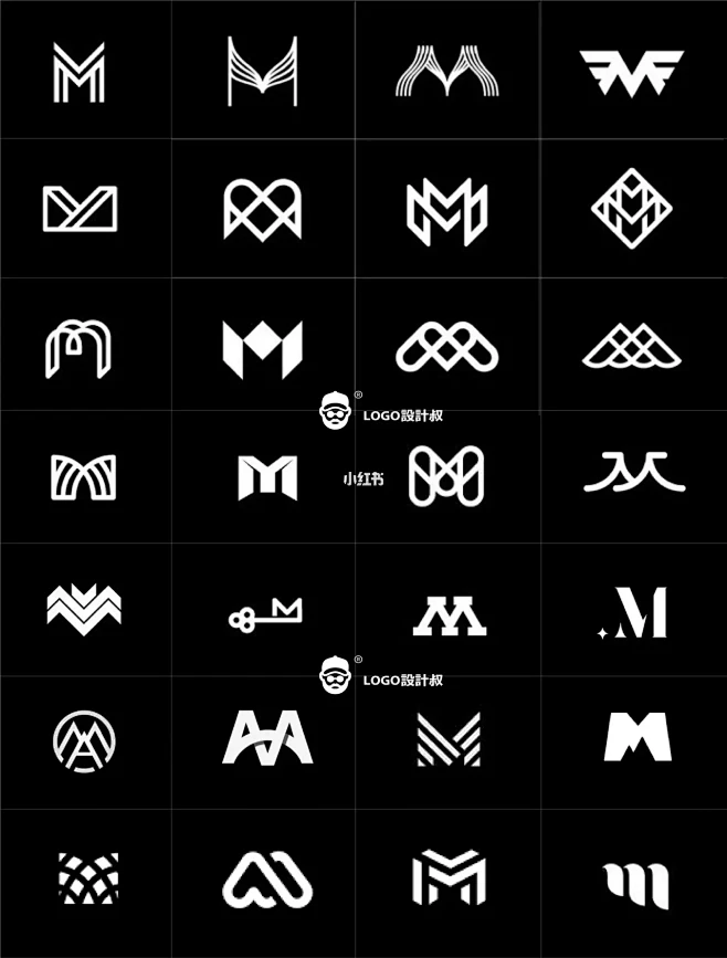 灵感采集 ️300个字母M元素图形logo设计分享