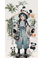 熊猫女孩全身版本来啦｜手机壁纸分享