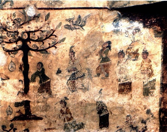 #王陵大墓# 吉林集安高句丽长川一号墓壁画