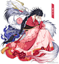 #阴阳师同人#  完成了 男式神換女式神衣服!! 湊夠9格:3 私心繪 #女裝注意 ​​​​