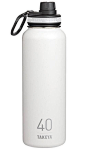 Takeya 50022 ThermoFlask Double Wall Insulated Water Bottle, 40 Oz, Snow