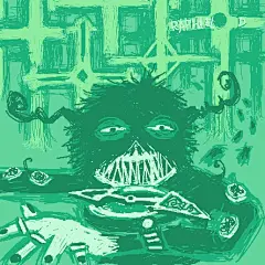 过期猫粮  的插画 时间到