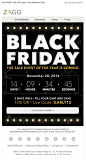 Zagg Black Friday email 2014: 