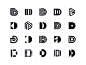 字母“D”的Logo设计，各种表现方式。 ​​​​