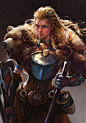 Briggitta, amber ye : #Overwatch fan art# love overwatch forever~！！！