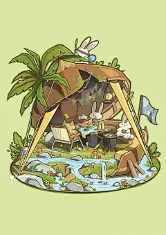 实物拟建筑 栗子露营地