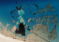 用耳机去聆听唯美世界采集到出水ぽすか插画集