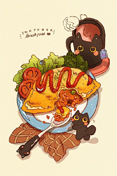是小羊呀采集到食物插画