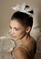 Moliabal Bridal Campaign : Paper roses, orchids, lilies and leaves created for Molibal's Bridal hair accessory collection. The sets were designed to be deicate and minimal, fitting with the collection's style.