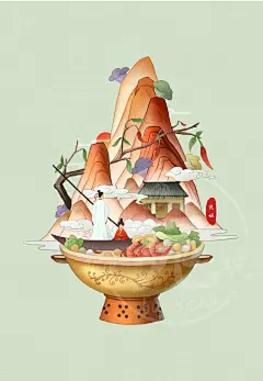 牛年贺图及节日节气插画-古田路9号-品牌创意/版权保护平台