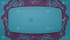 你的品牌的绿色色卡带有复古紫色图案。