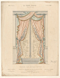 Venster met gordijnen （1895 - c. 1910） 作者：Léon Laroche、weduwe Eugène Maincent、Monrocq 和 weduwe Eugène Maincent