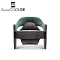 SeekCOOL序构设计师单人沙发椅老虎椅简约真皮轻奢休闲牛皮沙发椅