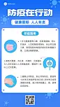 寒假疫情防控科普攻略手机海报