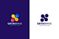渐变色数据科技logo标志矢量图素材