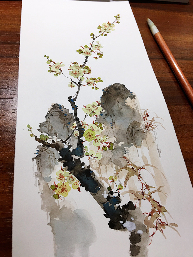 到了画梅的季节惹～❤️-北斗斋