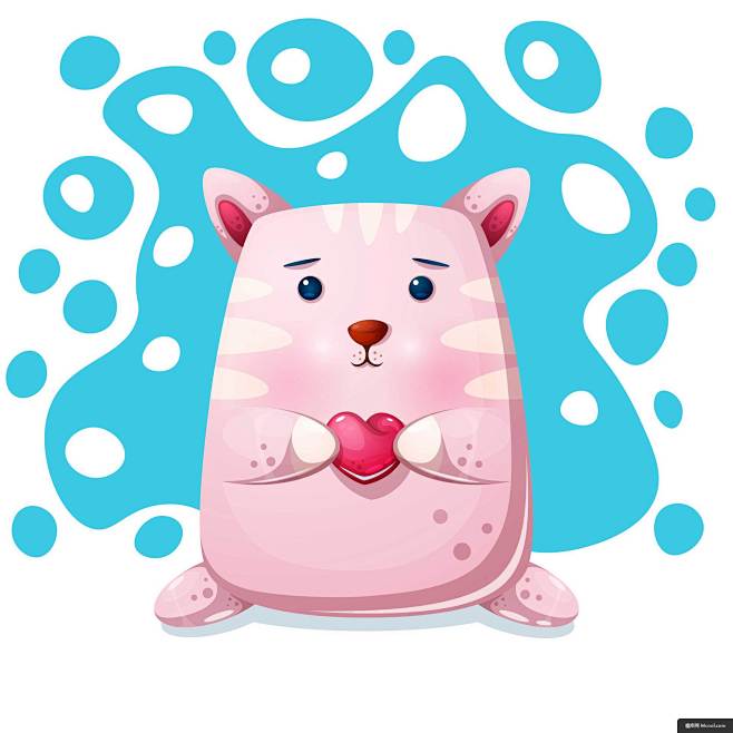 卡通插图动画片动物滑稽可爱卡通动物萌宠动物插画绘画