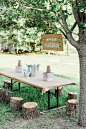 Garden table from an Enchanted FOURest Birthday Party on Kara's Party Ideas | KarasPartyIdeas.com (10)