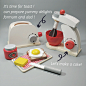 德国儿童仿真烤面包机早餐咖啡机搅拌机松饼机木制过家家扮演玩具-淘宝网