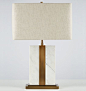 REJUVENATION MARBLE & BRASS table lamp: 