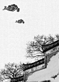 古建筑水墨海报背景 中国风 建筑宣传 古风海报 古代建筑 风格