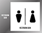 男女卫生间洗手间厕所标志图标矢量图设计素材