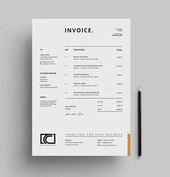 Invoice by Designs B...