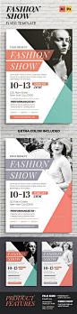 Fashion Show Flyer Template PSD, Vector AI #design Download: http://graphicriver.net/item/fashion-show-flyer/14496004?ref=ksioks:  #排版# #素材# #色彩#