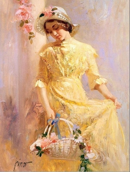 PINO油画作品欣赏  我愿以身沐浴于花...