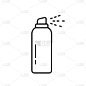 气溶胶喷雾。除臭剂的线性图标