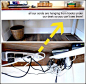 Use hooks underneath your desk to keep wires out of the way.