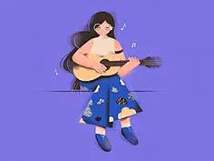 《 Music girl 》 人物插画 on Behance