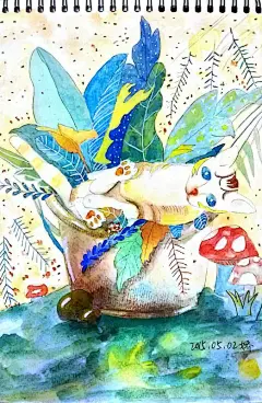 试着画了一张，太久不临摹了，还是木有把控好细节，很心急...不过原稿比上图好，因为手机拍的，都很蒙 中国插画网