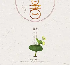 创意极简版式处暑二十四节气海报设计