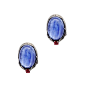 日本设计师【自然主义】宝石花园 蓝晶石复古银耳环E095 蓝晶石镶嵌，给人超凡脱俗的感觉，同时设计的利落，一目了然，没有多余的修饰，简简单单，是一种生活状态的另外一种生活向往的表达。制作工艺上采用国际标准含量的金银来镶嵌，确保镶嵌的宝石都是纯天然宝石，并采用镶嵌钻石的工艺来镶嵌宝石。宝石：蓝晶石@北坤人素材