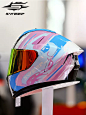 SWEEP头盔碳纤维摩托车头盔女男夏季机车赛车全盔大尾翼M8花木兰-tmall.com天猫
