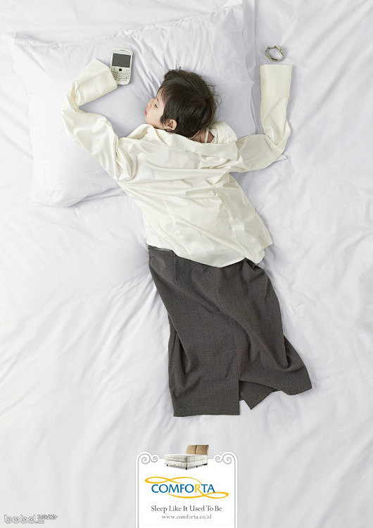 欣赏：Comforta床垫平面广告：曾经...