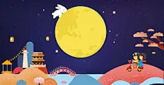 卡通团圆中秋节快乐高清素材 中国风 中秋海报 中秋节快乐 传统节日 卡通 古风 团圆 复古 天猫 嫦娥奔月 折扣 月光 月饼 梅花 海报 淘宝 灯笼 玉兔 聚划算 背景 设计图片 免费下载