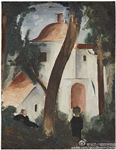 Oskar Schlemmer是Bauhaus艺术家中的一位怪才，他的才华在舞蹈和舞台设计上展现得最淋漓尽致。但是这次在绘画馆里看到他的画，却觉得更加意味深长。他的人物形体与构图方式有浓厚的解构主义的建筑感，示意出神秘与思辨的内在氛围。背影与闭紧的双唇已经表明了默然的态度，却又用图形留下一个个线索。