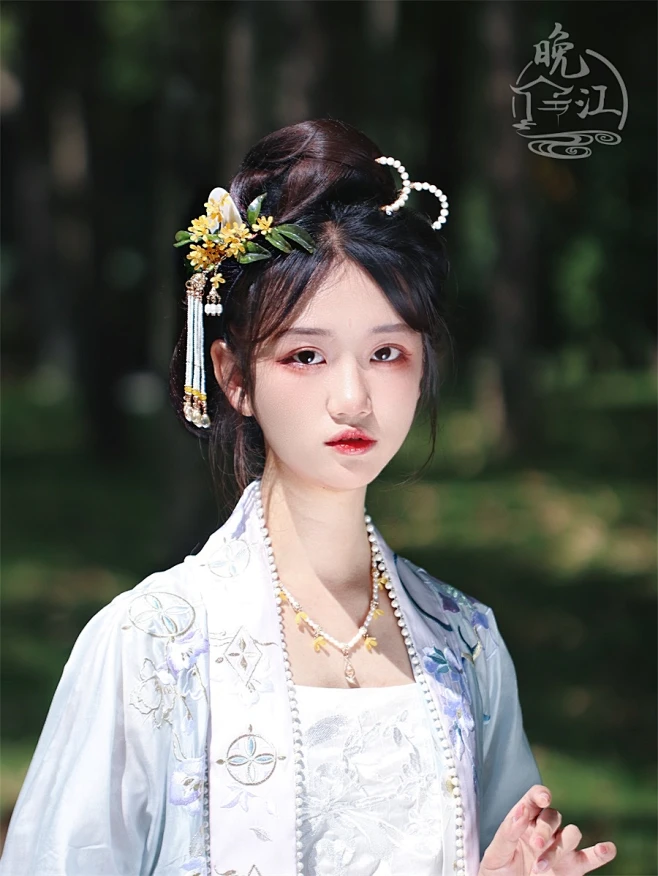 月令桂花头饰 热缩花簪盘发簪子发钗古风发饰全套汉服发簪配饰u型-淘宝网-花瓣网