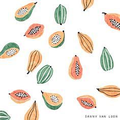 Papaya pattern - San...