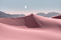 desert Jonas daley Magic Reality pink desert sand hill wallpaper 壁纸  粉色沙漠 魔幻现实 鸣沙山