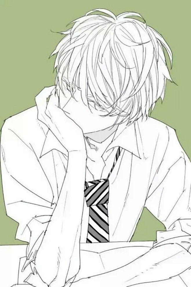 帅哥背景简单校服斜视