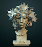 Ikarus desire Rudolf Beres_zbrush_clay render，匈牙利3D艺术家 Rudolf Béres 雕塑造型