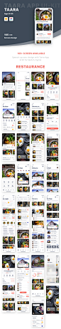 Taara App UI Kit ，外卖，送餐，订餐，饿了吗，大众点评，西欧资源，展示