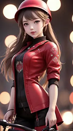 数字艺术漫画风少女插画