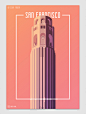 Towers of San Francisco : A series of posters which, just like the previous project 'Towers of The Netherlands' shows the top of various landmarks in San Francisco. After doing the previous series I got a lot of requests for doing additional towers. A lot