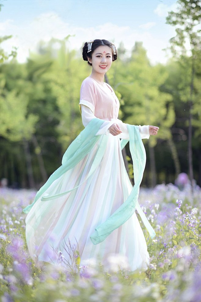 如梦霓裳汉服女装坦领半臂襦裙唐多令九唐风唐朝刺绣花夏季原创淘宝网