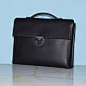 Not your father's briefcase: smooth calfskin leather with a #Ferragamo gancio clasp. #FerragamoAndI